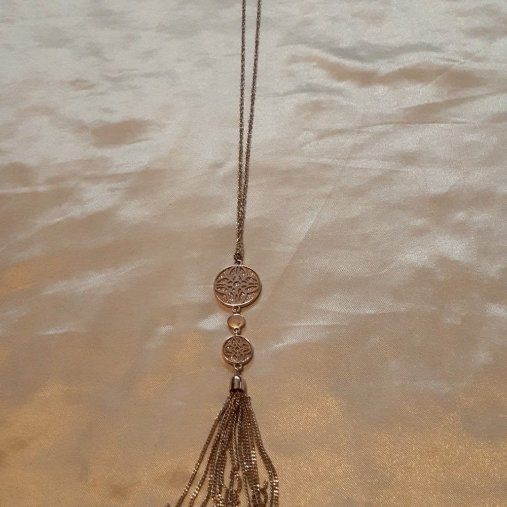 Gold Tone Tassel Pendant